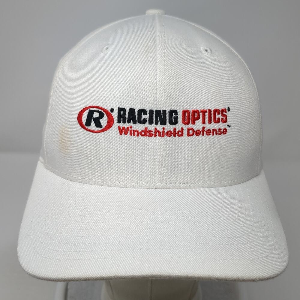 Racing Optics Windshield Defense Fitted Hat Solid White Medium Flexfit View 2
